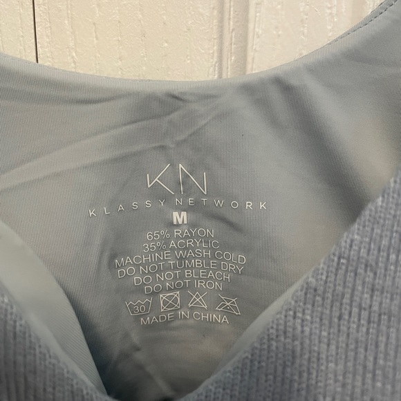 Knit Lounge Crop Brami (blue) - Picture 5 of 6